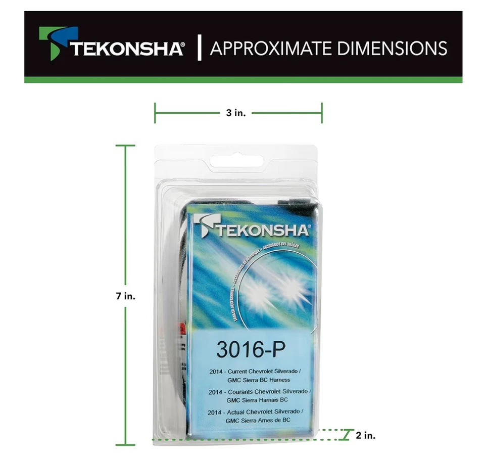 Chicote de fios plug & play controlador de freio Tekonsha 3016-P para SUVs GM Trucks - Imagem 2 de 4