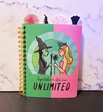 Wicked For Good Soft Cover Journal Glinda & Elphaba Together We’re Unlimited NEW