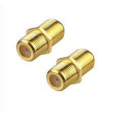 Coaxial Cable Connector, RG6 Coax Cable Extender F-Type Gold Plated Adapter F...