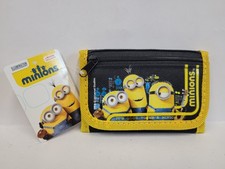 Kids Tri-Fold Mini Wallet - Despicable Me Minions Group Black/Yellow NEW