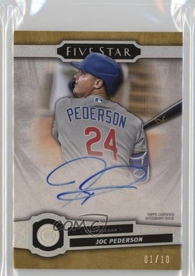2021 Topps Five Star Gold 1/10 Joc Pederson #FSA-JPE Auto 9l4