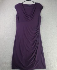 Lauren Ralph Lauren Women's Dress Size 12 Purple Babydoll Y2K Lorelai Gilmore