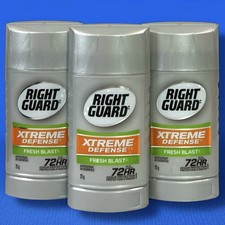Right Guard Xtreme Defense Antiperspirant Deodorant Solid Stick Fresh Blast 3 Pk