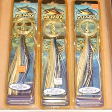 Lot of 3 Williamson Little Bad Darter Rigged  8" Teaser Trolling Lure Bonito