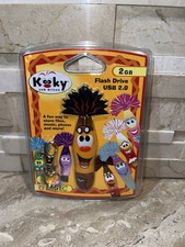 NEW Emtec Kooky USB Flash Drive 2.0 2GB Wave 3 Wally #228 Keychain Clip Orange