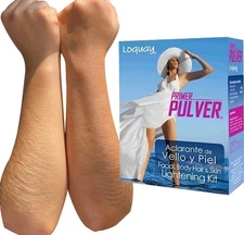 LOQUAY PRIMER PULVER  facial body hair and skin lightening kit