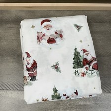 Pottery Barn Kids Holly Jolly Santa Organic Crib Fitted Sheet Only Christmas OB