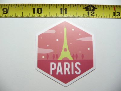 EIFFEL TOWER PARIS SMALL STICKER DECAL MINI TINY TRAVEL POSTER TOURISM