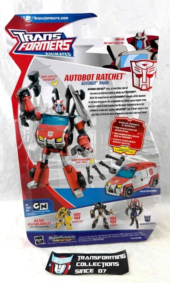 Transformers Animated 2010 Deluxe Class Autobot Ratchet MOSC - Image 2 of 2
