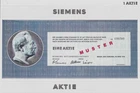 Siemens AG Berlin/Munich, 1975 (1 Share/50 DM) - Sample/Specimen with Coupons