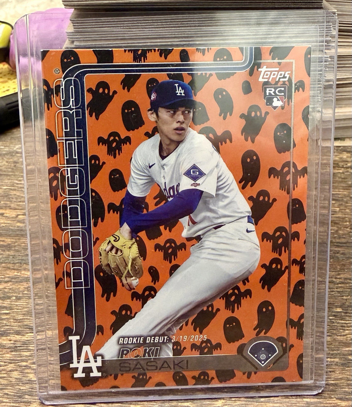 2025 Topps Series Update Roki Sasaki MLB Debut Ghost Variation 