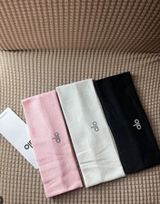 3 Pack Unisex Yoga Headbands Soft Stretchy White - Black - Pink Hair Bands NWT