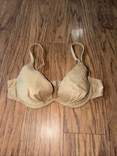 Vintage Carabella Swim Top Bra Size B 80 s Tortoise Pattern Festival USA 145T