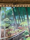 Original Oil Painting Signed Framed Paris Mountain State Pk Greenville SC Bridge — photo 4