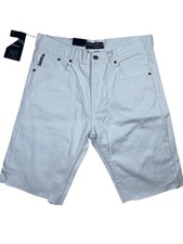 OSCAR Jeans Shorts Men's 32 White Denim Cotton Comfort 5-Pockets Mid-Rise