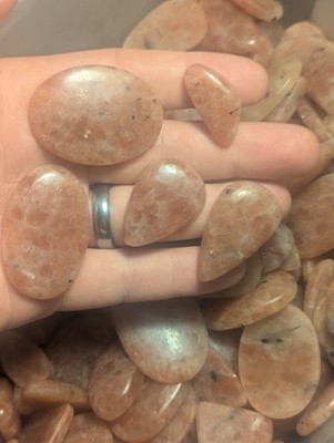 Bulk Wholesale Sunstone Cabochons Cabs Lot 100g Polished 500cts Feldspar