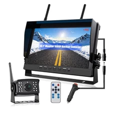 Wireless 10.1" QUAD Monitor DVR AHD 1080P Backup camera for Truck RV Trailer