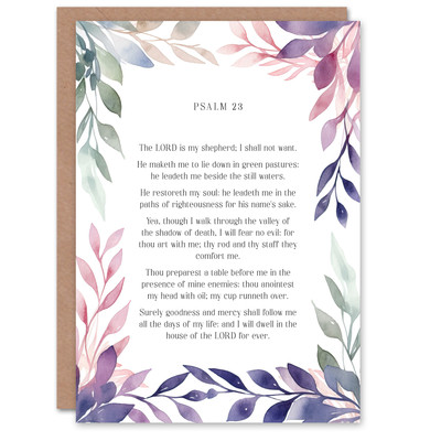 Psalm 23 Der Herr ist mein Hirte Altes Testament Bibel Christliche Geburtstagskarte