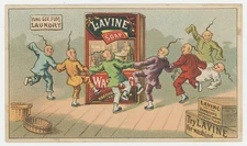 Lavine Soap Ethnic Chinese Laundry Cleaning 1880's Trade Card