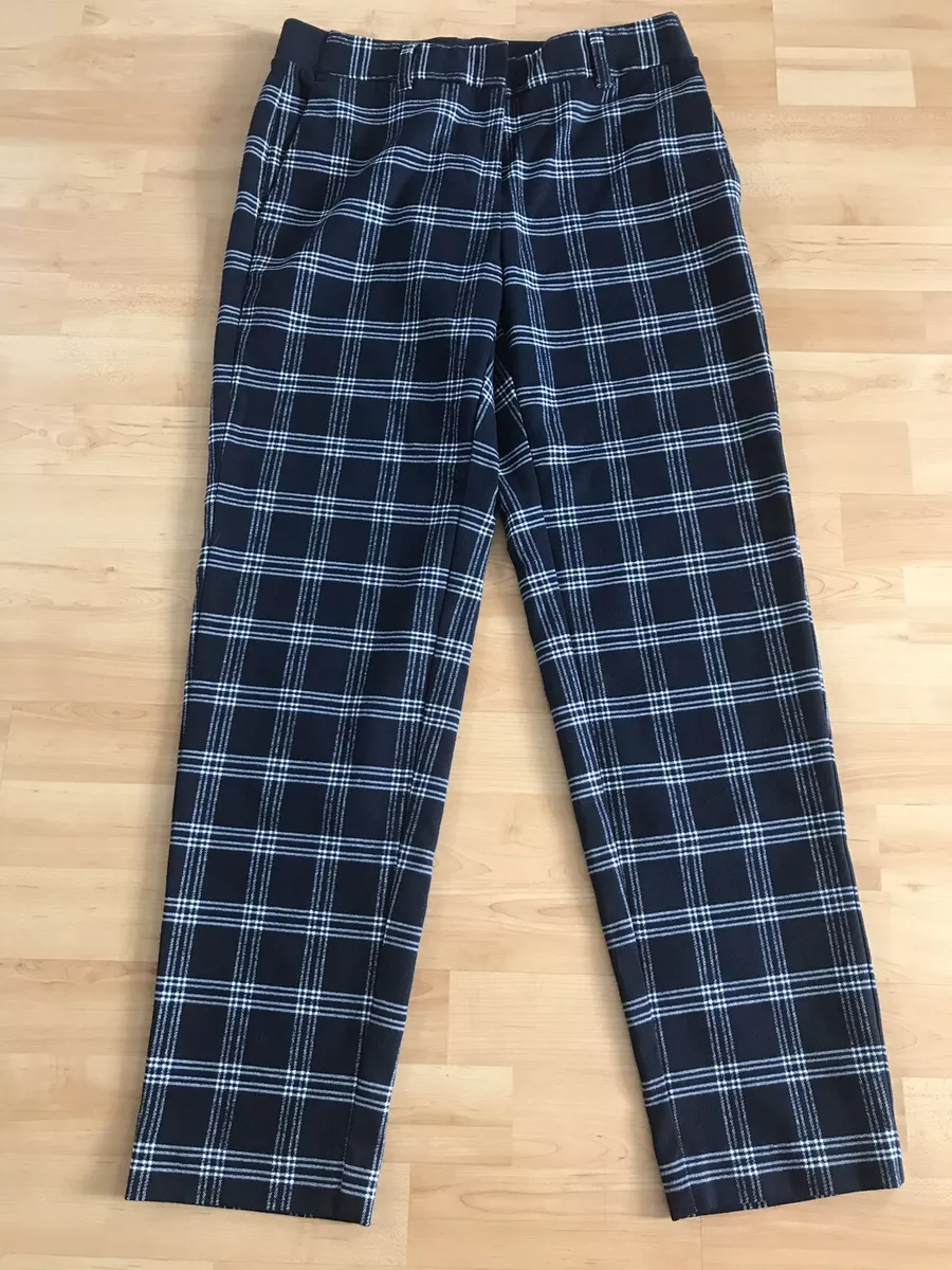 Blue tartan shop pants womens