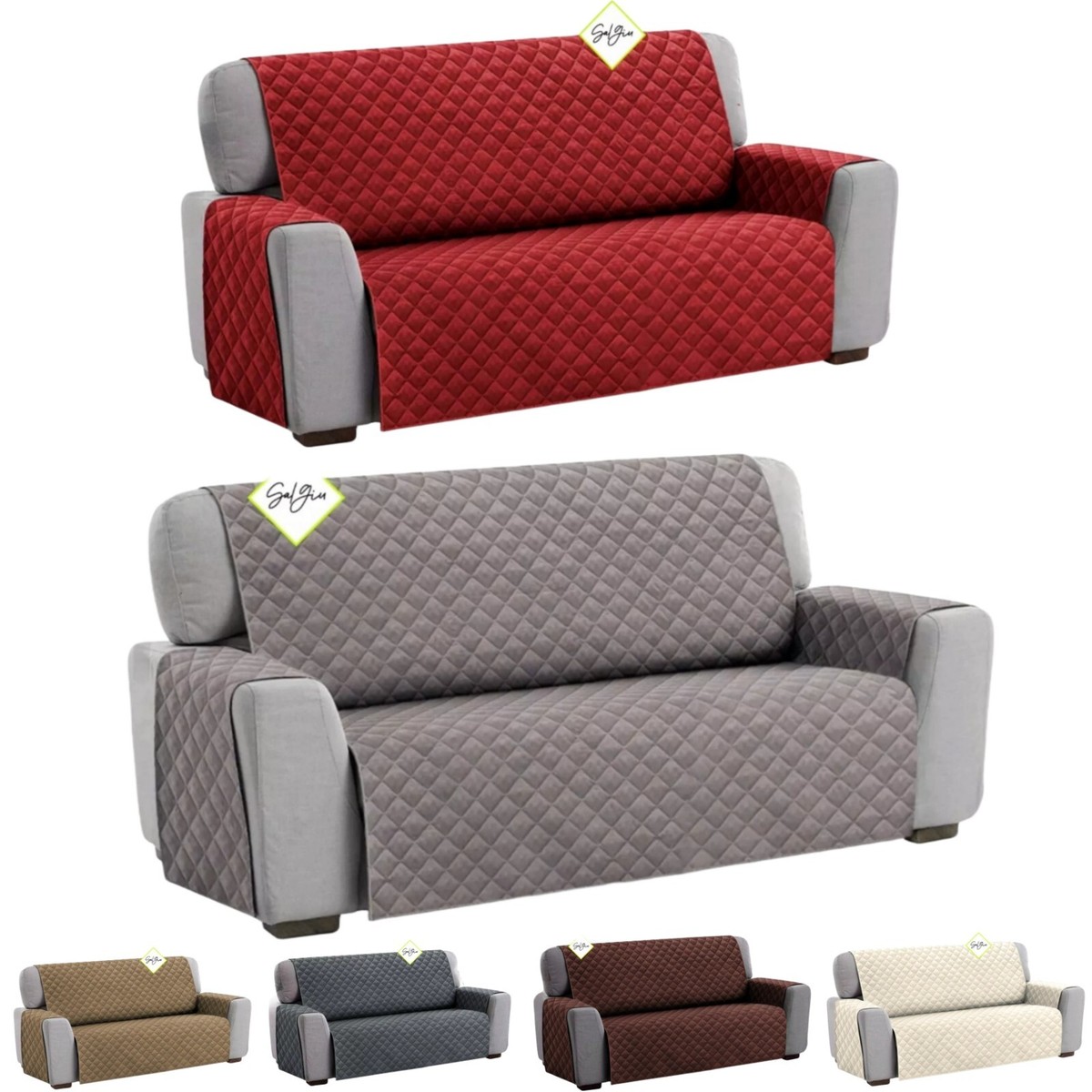 Copridivano A 1 2 3 E 4 Posti Salvadivano Trapuntato Copripoltrona - Foto 2