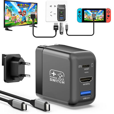 Für Nintendo Switch Docking Station OLED TV Dock Ladestation 3IN1 HDMI Adapter