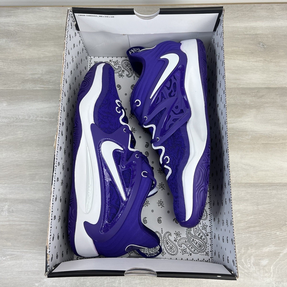 Nike KD15 TB Promo Court Purple White Basketball Shoes 