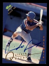 SIGNED 1993 CLASSIC BEST GOLD #209 QUILVIO VERAS AUTOGRAPH NEW YORK METS