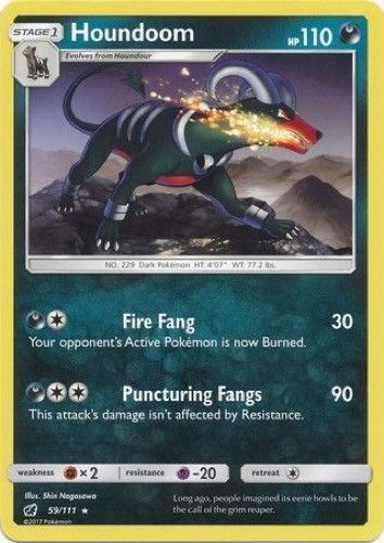 Houndoom 59/111 S&M Crimson Invasion RARE PERFECT MINT! Pokémon