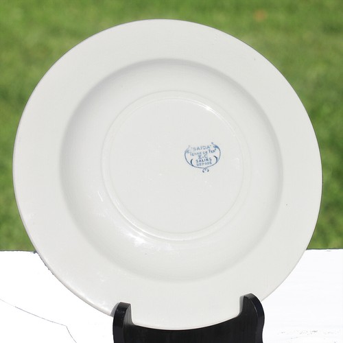 Assiette creuse SAÏDA couronnes de lauriers Terre de Fer E.C SALINS - Picture 2 of 2