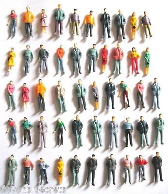 10//20x joblot model railway train people figures HO OO gauge 20mm WORKMAN WHITE
