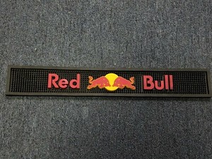 Red Bull Bar Drip Spill Rail Mat Rubber Black 23.5" x 3.5"