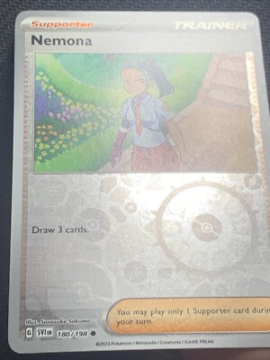 Nemona 180/198 Common Scarlet & Violet Pokemon Card 2023 Reverse
