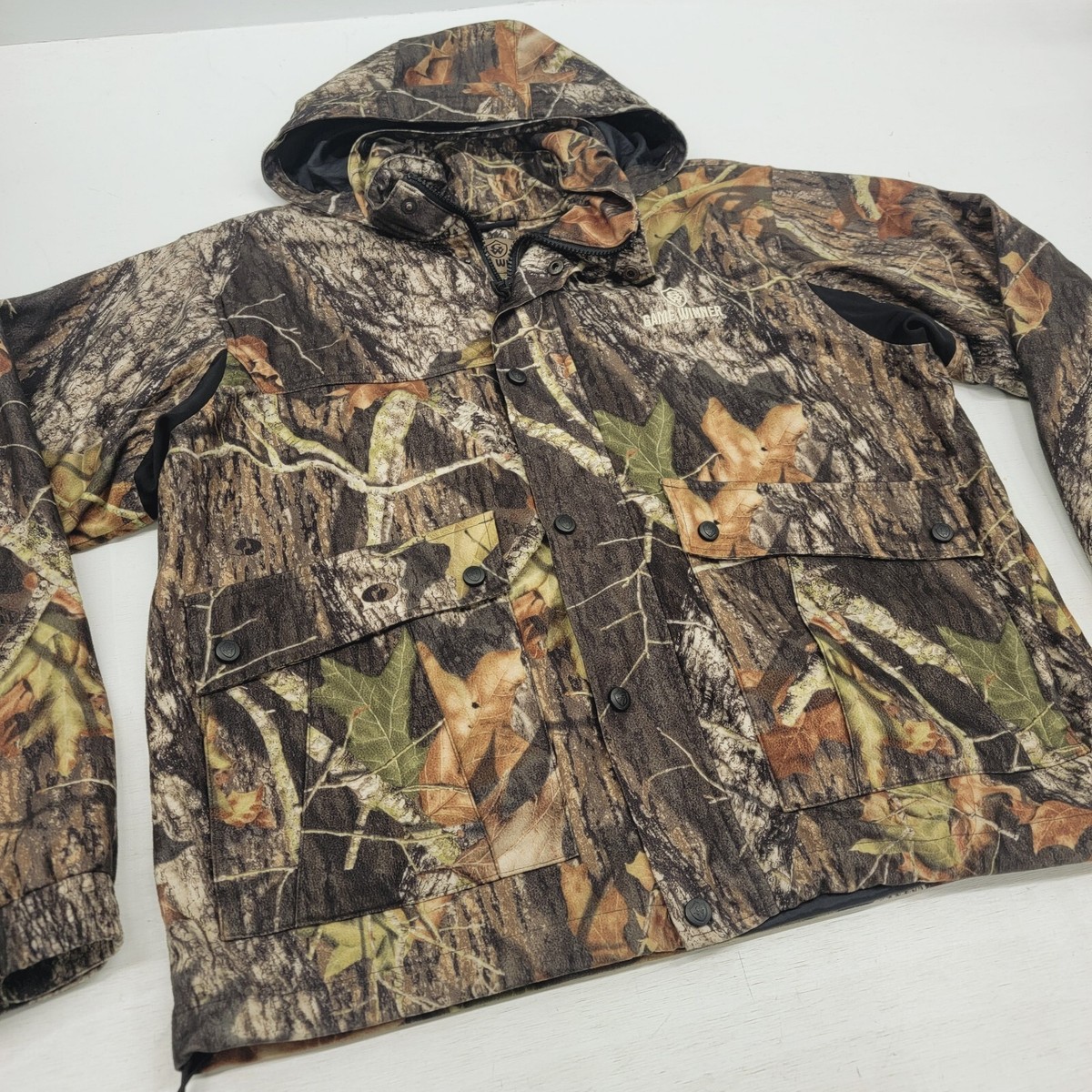 もーりー Game Winner Mens Mossy Oak Breakup Jacket Sz M Camo Snap Button