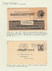 (14) Printed Matter Rate Postal Cards 1902 to 1954 on Exhibit Pages