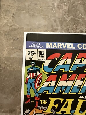 Captain America #182 8.0 VF (Marvel Comics 1975) - Presents near