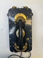 US NAVY BATTLESHIP ROTARY PHONE - HEAVY CAST IRON AND BRASS ACCENTS