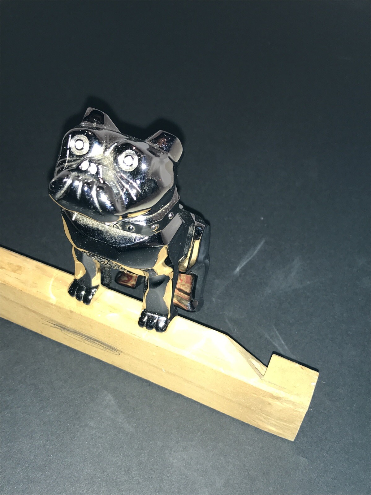 Mack Truck Chrome Bulldog Hood Ornament Dog Emblem Design Patent 87931 Vintage