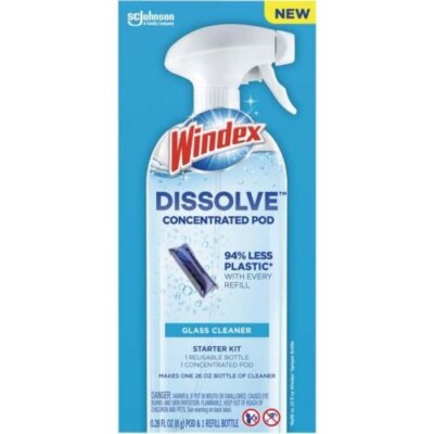 NEW Windex Dissolve Glass Cleaner Concentrated Pod Starter Kit FREE SHIPPING
