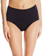 TYR WOMENS SOLID HIGH WAIST SWIM BIKINI BOTTOMS PANT BLACK SIZE 8 NEW!