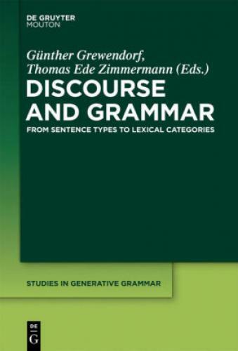 Thumbnail - Discourse And Grammar From Sentence Types To Lexical Categories 1928