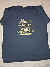 vtg usa made single stitch t-shirt XL west virginia  80s 90s