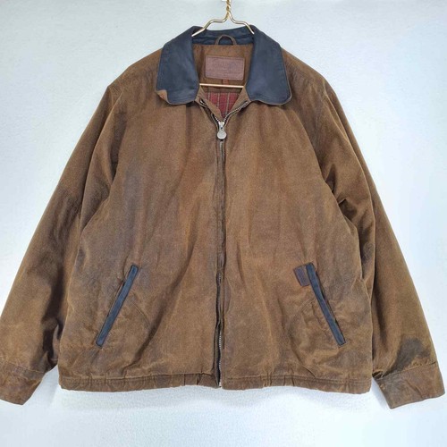 Oilskin Men's Brown Bomber Jacket Size 