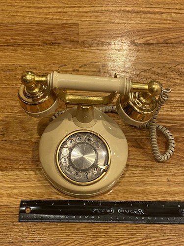 VINTAGE WESTERN ELECTRIC FRENCH STYLE ROTARY DIAL CREAM TELEPHONE SERIAL #019992