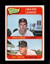 1965 TOPPS #7 DEAN CHANCE/JOE HORLEN EX AL ERA NICELY CENTERED