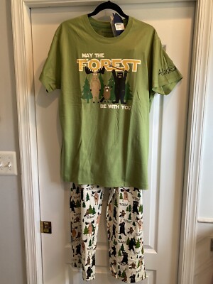 NEW Little Blue House Hatley Men s Unisex Pajamas T-Shirt Forest Star Wars Bear