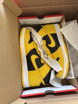 Nike dunk High Sp Black Varsity Maize Steelers Pittsburgh New In Box Size 11 