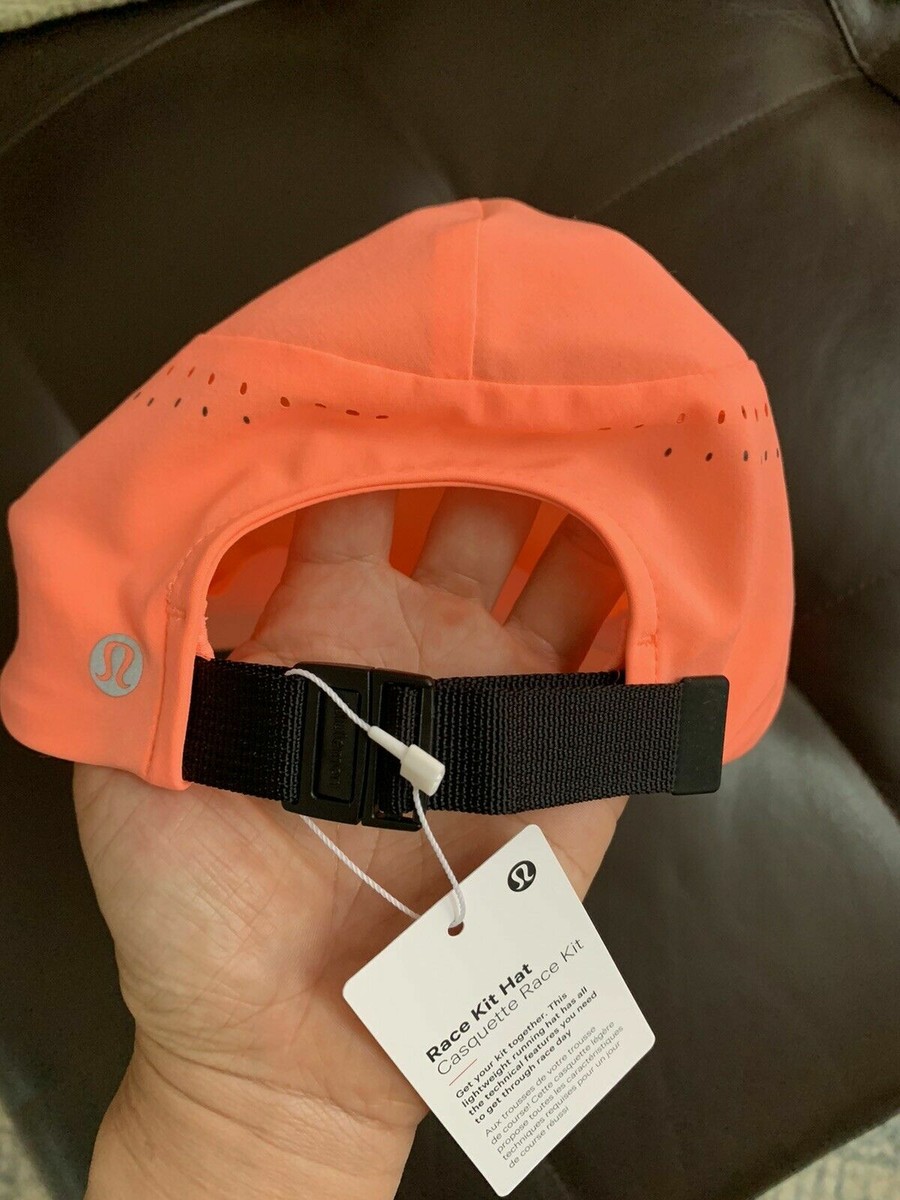 Lululemon Race Kit Hat Cap Sunset Neon Orange Reflective  display picture 2