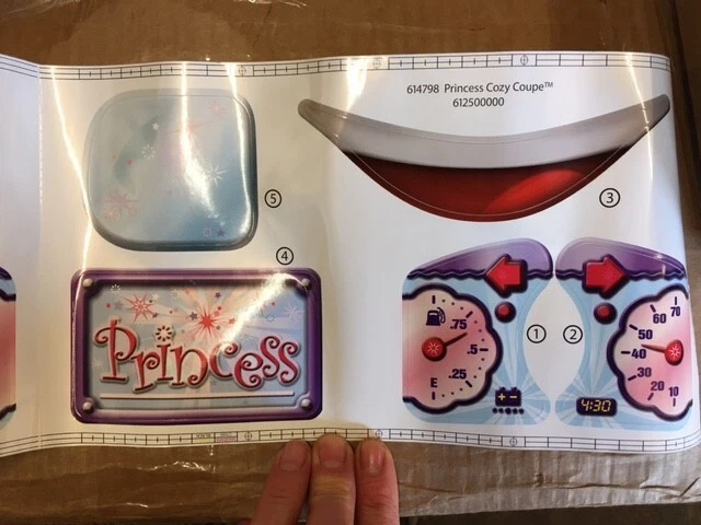 Little Tikes Cozy Coupe Princess Spare Parts Stickers New