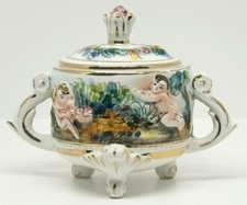 Servizio da caffè in porcellana CAPODIMONTE per 4 persone vintage caffe tazzine